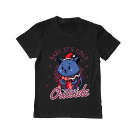 Tricou adler copil its cold outside negru