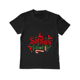 Tricou adler copil santas favorite negru