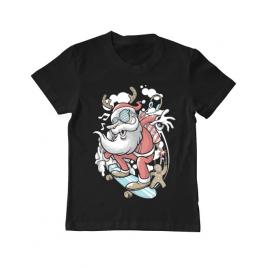 Tricou adler copil skater santa negru