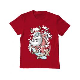 Tricou adler copil skater santa rosu