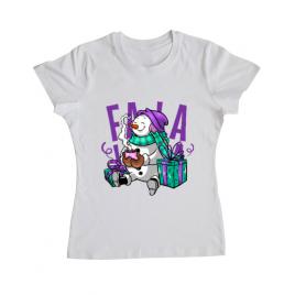 Tricou adler dama christmas carol alb