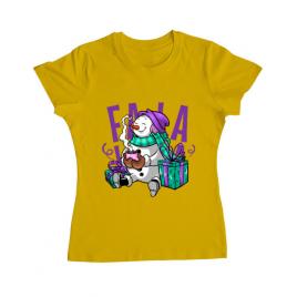 Tricou adler dama christmas carol galben