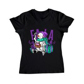 Tricou adler dama christmas carol negru