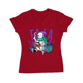 Tricou adler dama christmas carol rosu