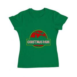 Tricou adler dama christmas park verde mediu