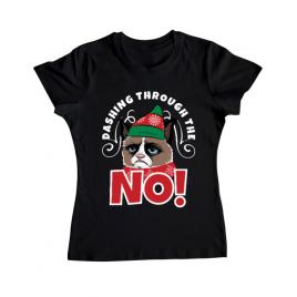 Tricou adler dama dashing through the no negru