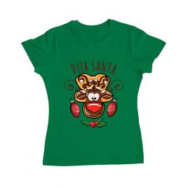 Tricou adler dama deer santa verde mediu