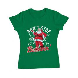 Tricou adler dama dont stop believin verde mediu