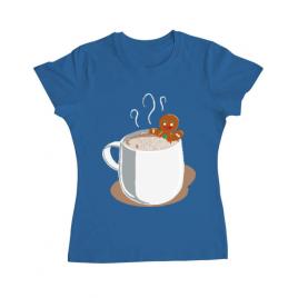 Tricou adler dama gingerbread man albastru azuriu