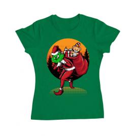 Tricou adler dama grinch stole christmas verde mediu