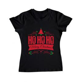 Tricou adler dama ho ho ho merry christmas negru