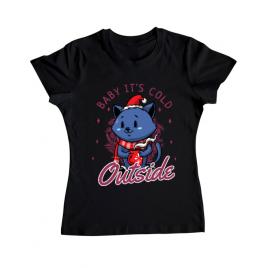 Tricou adler dama its cold outside negru