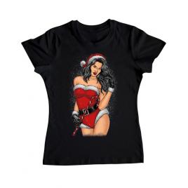 Tricou adler dama sexy santa girl negru