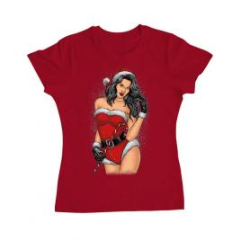 Tricou adler dama sexy santa girl rosu