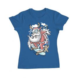 Tricou adler dama skater santa albastru azuriu