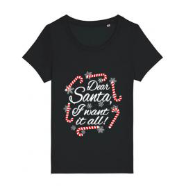 Tricou stanley stella dama dear santa negru