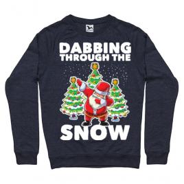 Bluza adler barbat dabbing santa denim inchis