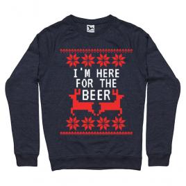 Bluza adler barbat here for the beer denim inchis