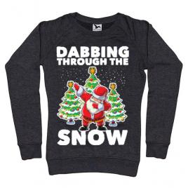 Bluza adler dama dabbing santa negru melanj
