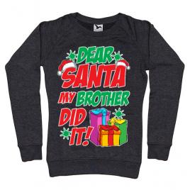 Bluza adler dama my brother did it negru melanj