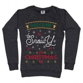 Bluza adler dama snowy christmas negru melanj