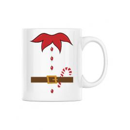 Cana personalizata elf alb