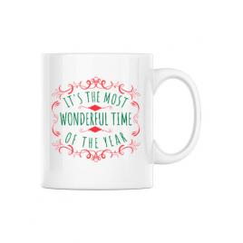 Cana personalizata most wonderful time alb