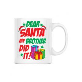 Cana personalizata my brother did it alb