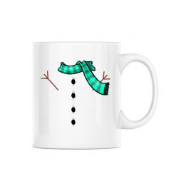 Cana personalizata snowman alb