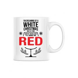 Cana personalizata white christmas alb