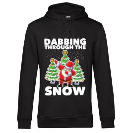 Hoodie barbat cu gluga dabbing santa negru
