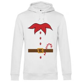 Hoodie barbat cu gluga elf alb