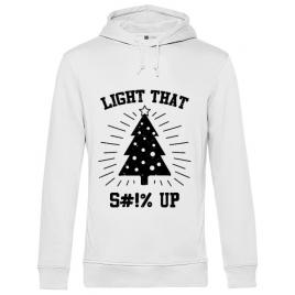 Hoodie barbat cu gluga light that up alb