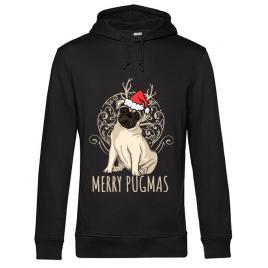 Hoodie barbat cu gluga merry pugmas negru