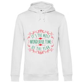 Hoodie barbat cu gluga most wonderful time alb