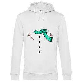 Hoodie barbat cu gluga snowman alb