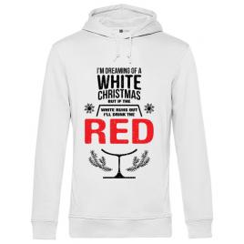 Hoodie barbat cu gluga white christmas alb