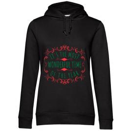 Hoodie dama cu gluga most wonderful time negru