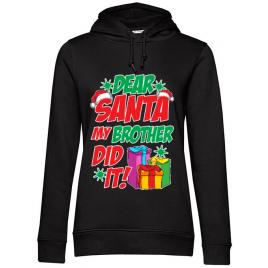 Hoodie dama cu gluga my brother did it negru