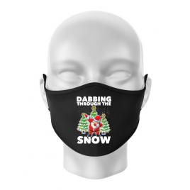 Masca personalizata reutilizabila dabbing santa negru