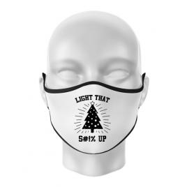 Masca personalizata reutilizabila light that up alb