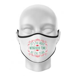 Masca personalizata reutilizabila most wonderful time alb