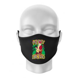 Masca personalizata reutilizabila naughty santa negru