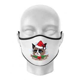 Masca personalizata reutilizabila santa claws alb