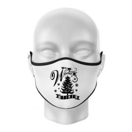 Masca personalizata reutilizabila winter time alb