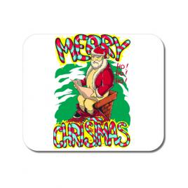 Mousepad personalizat naughty santa alb