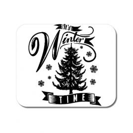 Mousepad personalizat winter time alb