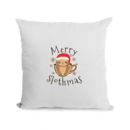 Perna personalizata merry slothmas alb