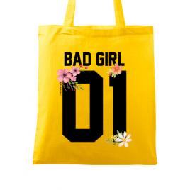 Sacosa din panza bad girl galben