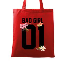 Sacosa din panza bad girl rosu